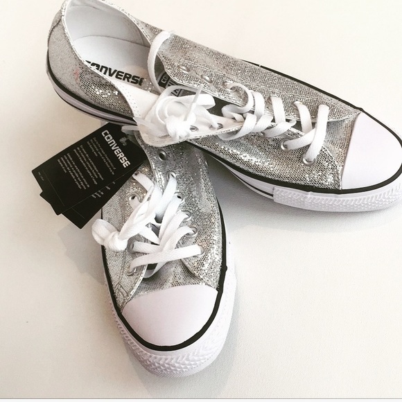 HOST PICK NEW CONVERSE Silver Sneakers - Picture 2 of 8